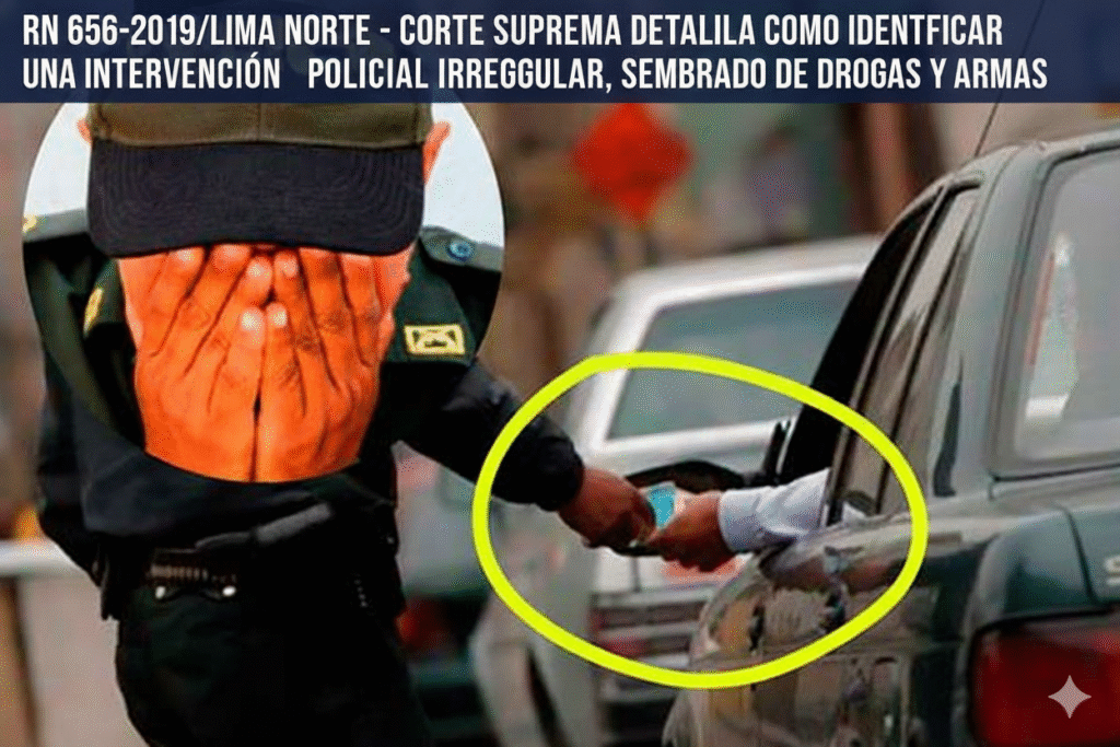 RECURSO DE NULIDAD 656-2019/LIMA NORTE : CORTE SUPREMA DETALLA COMO IDENTIFICAR UNA INTERVENCIÓN POLICIAL IRREGULAR, SEMBRADO DE DROGAS Y ARMAS gemini generated image bz3wcjbz3wcjbz3w