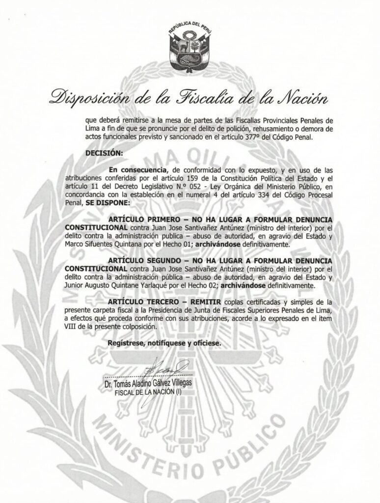 Fiscalía archiva de forma definitiva investigación contra Juan José Santiváñez por presunto abuso de autoridad: Ex Ministro de Dina Boluarte y Actual candidato al Senado de Cesar Acuña no enfrentará proceso penal. 616770500 122118615903074522 494875745698730925 n