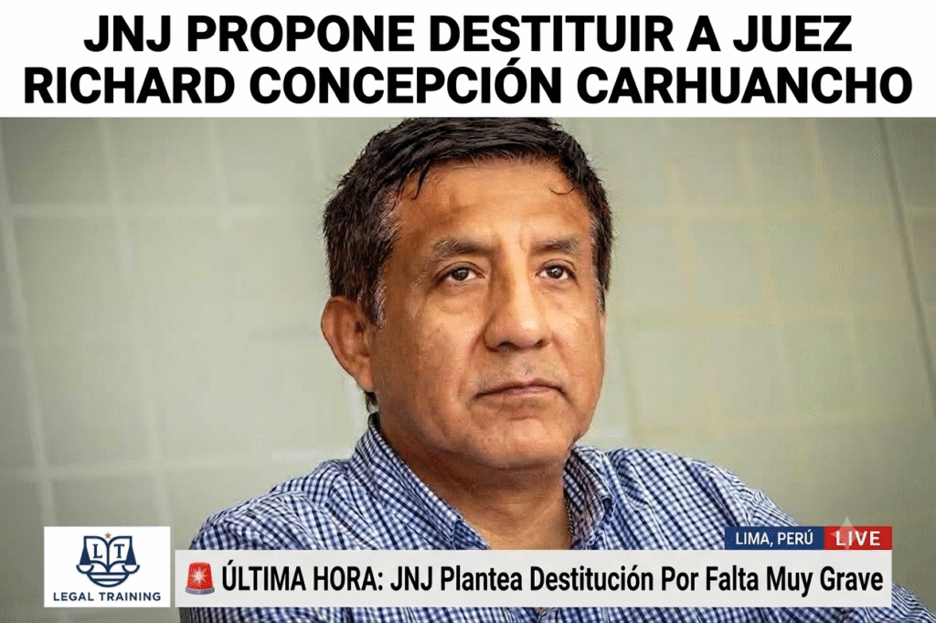 JNJ propone la destitución del juez Richard Concepción Carhuancho por supuestas faltas graves 157452